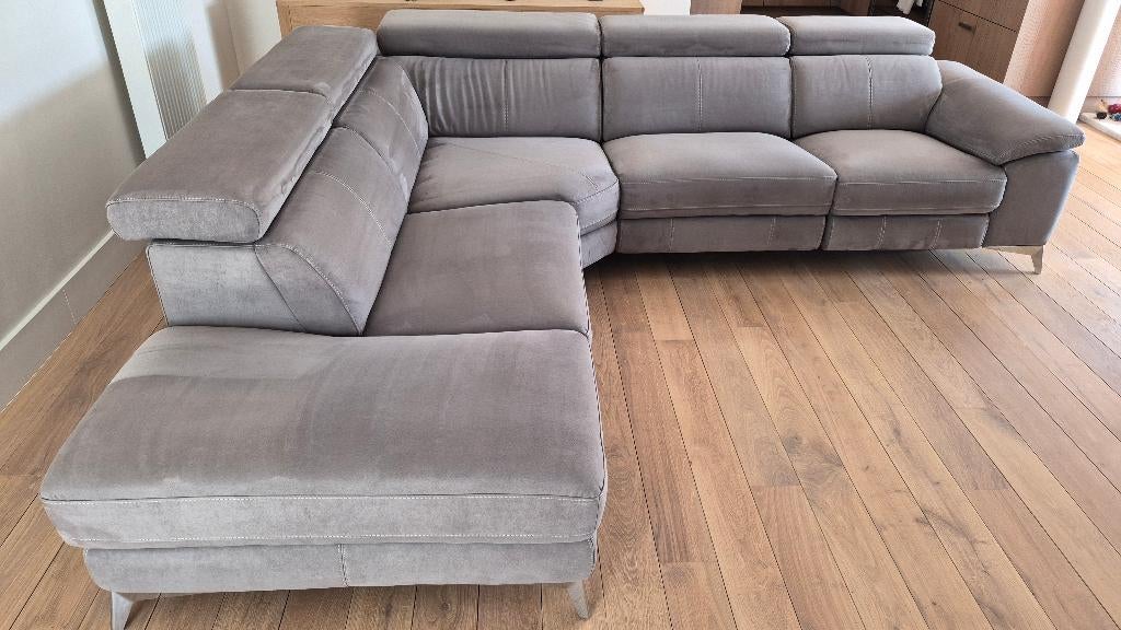 Prachtige hoekzetel met relax, Enlèvement, Comme neuf, Autres matériaux, Modern design