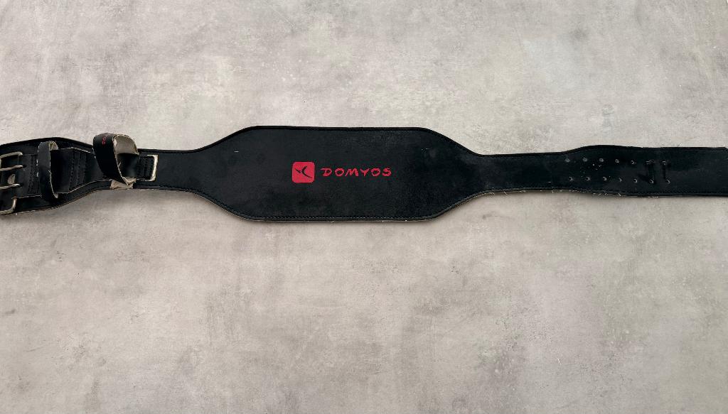 Domyos lederen lifting belt, Ophalen, Gebruikt