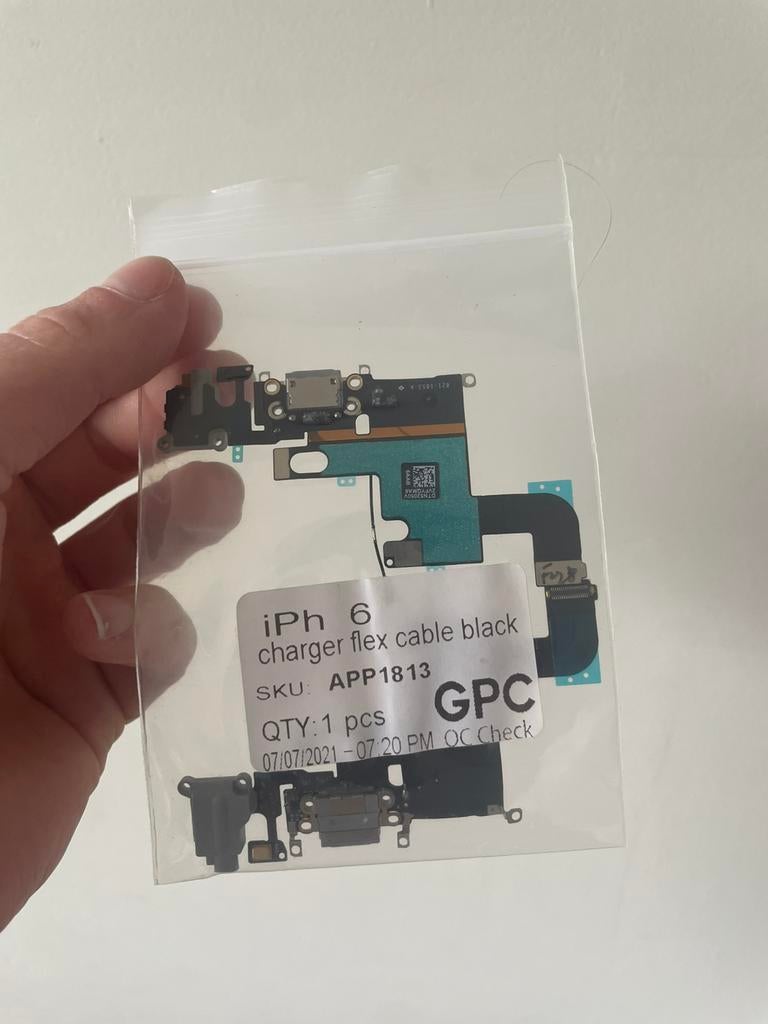 2x oplaadpoort / charging flex iPhone 6 grijs, IPhone, Overige typen, Nieuw, Ophalen of Verzenden