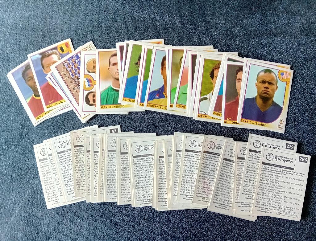 panini stickers WK Korea-Japan 2002, Enlèvement ou Envoi, Neuf, Plusieurs autocollants