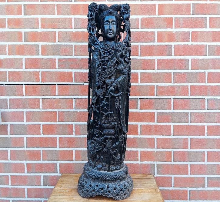 oud Aziatisch beeld houtsnijwerk museumkwaliteit, Antiek en Kunst, Kunst | Beelden en Houtsnijwerken, Ophalen of Verzenden