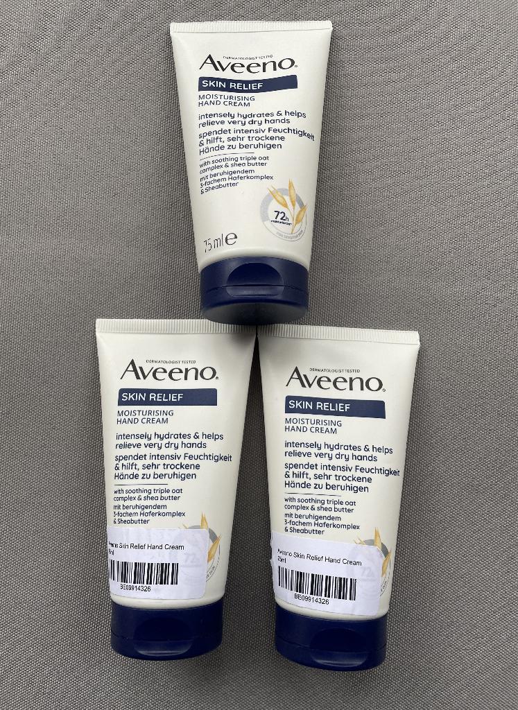 3 STUKS Aveeno Moisturizing handcream, Handtassen en Accessoires, Uiterlijk | Lichaamsverzorging, Nieuw, Overige typen, Ophalen