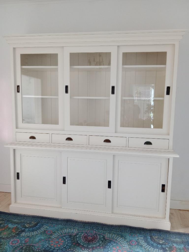 kast landelijk wit - als nieuw, Ophalen, Met deur(en), 200 cm of meer, Grenenhout