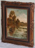 Léon Brunin (1861-1949) - Schilderij Oplie op doek, Antiek en Kunst, Ophalen of Verzenden