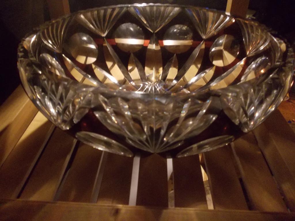 Large COUPE VAL St LAMBERT, signée, Antiquités & Art, Enlèvement