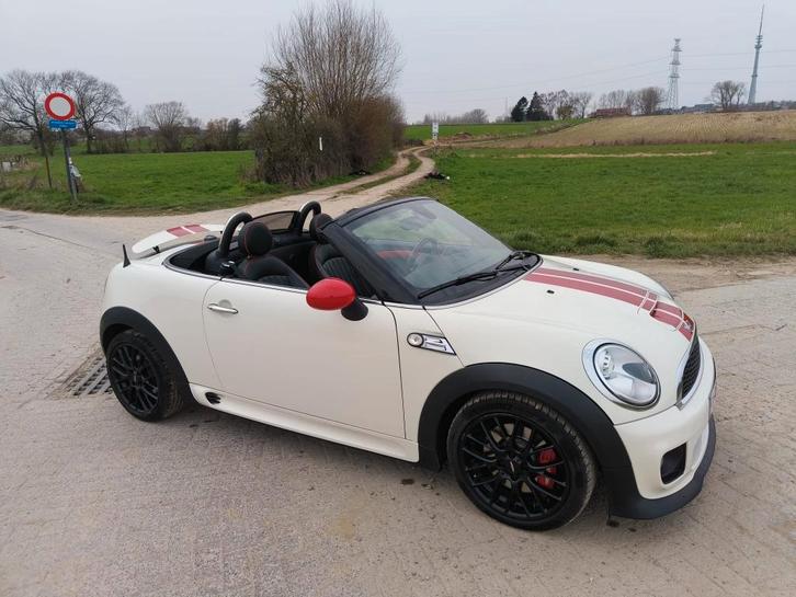 MINI ROADSTER (r59) JCW -  UNIEKE WAGEN FULL OPTION!, Auto's, Mini, Particulier, Roadster, ABS, Adaptieve lichten, Airbags, Airconditioning