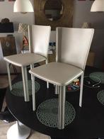 2 Italiaanse lederen designstoelen . Als nieuw !, Enlèvement, Comme neuf, Cuir, Deux