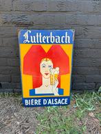 Geëmailleerd origineel lutterbach reclamebord, Ophalen, Zo goed als nieuw, Reclamebord