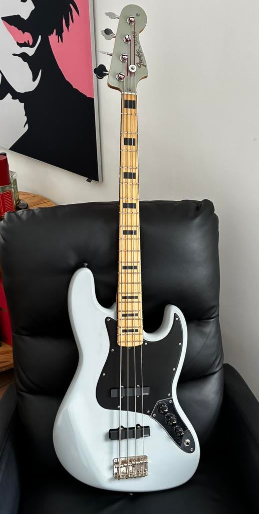 Fender jazzbas + EMG actief, Ophalen, Gebruikt, Elektrisch