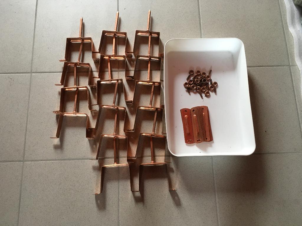 Koperen muurbeugels voor dakgoot, set van 16 stuks, NIEUW, Doe-het-zelf en Bouw, Ophalen, Nieuw, Dakgoot