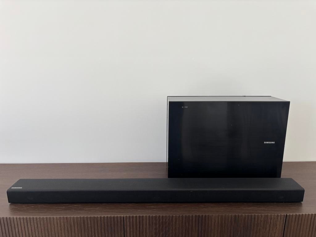 Samsung soundbar en subwoofer, Enlèvement, Bluetooth, Utilisé