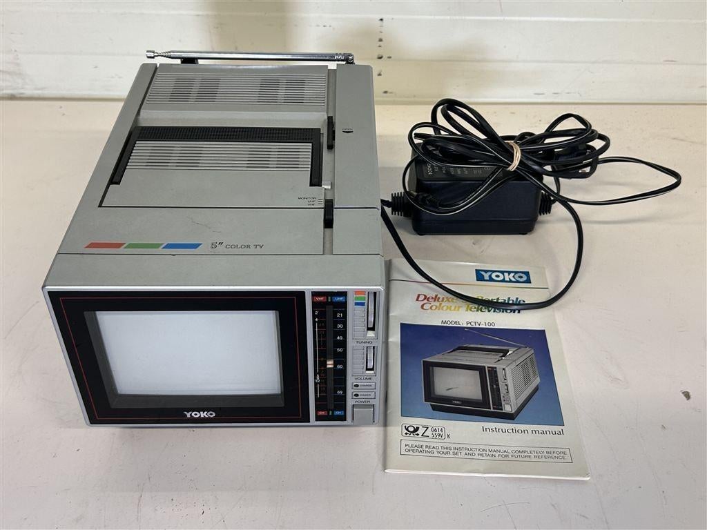 A7364. Yoko portable televisie, kleuren, model PCTV-100, TV, Hi-fi & Vidéo, Télévisions vintages, Enlèvement ou Envoi, Utilisé