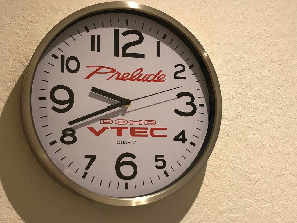 HONDA Prelude DOHC VTEC Horloge murale., Maison & Meubles, Accessoires pour la Maison | Horloges, Enlèvement ou Envoi, Comme neuf