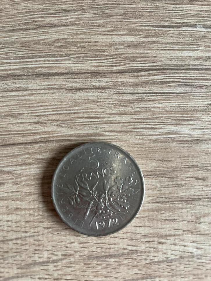Zilveren France 5 Francs 1972, Postzegels en Munten, Munten | Europa | Niet-Euromunten, Zilver, Ophalen of Verzenden