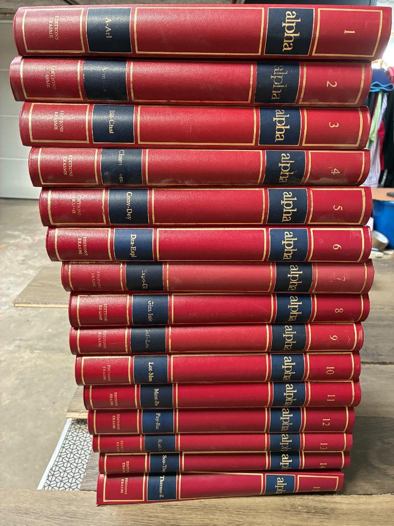 Encyclopédie ancienne Alpha 15 volumes, Série complète, Enlèvement ou Envoi, Général, Utilisé