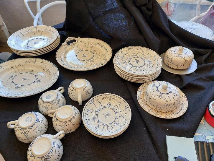 OUD SERVIES VAN BOCH COPENHAGEN, Antiek en Kunst, Antiek | Servies compleet, Ophalen of Verzenden