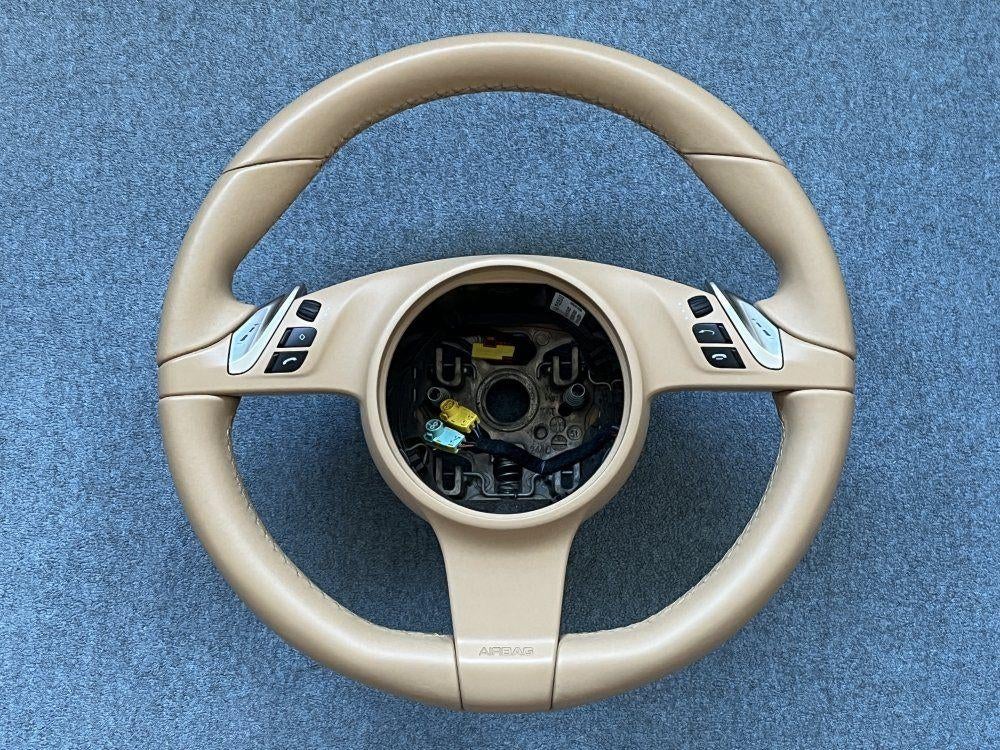 911 991 997 Boxster Cayenne Panamera beige sportstuur stuur, Autos : Pièces & Accessoires, Commande, Porsche, Utilisé, Enlèvement ou Envoi