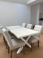 Tafel en 6 stoelen Riviera Maison, Ophalen, Gebruikt, Wit