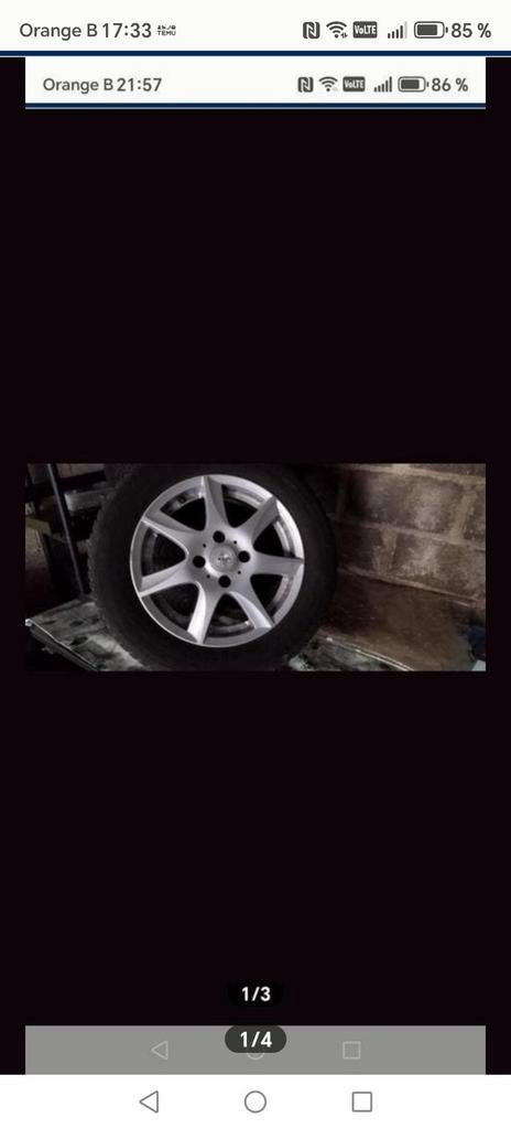 A vendre Pneus hiver avec jantes Michelin, 15 pouces, Pneus et Jantes, Pneus hiver, 185 mm