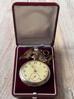 Montre de poche en argent avec chaîne., Enlèvement ou Envoi