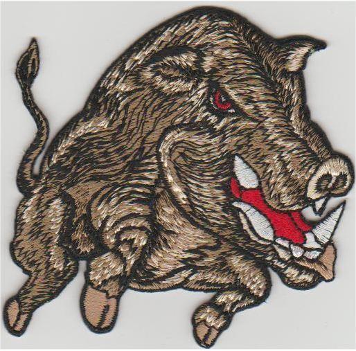 Wild Zwijn stoffen opstrijk patch embleem #1, Verzamelen, Overige Verzamelen, Nieuw, Verzenden