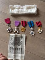 Set Belgische eretekens – Kroonorde medailles (5 stuks), Ophalen of Verzenden, Overige soorten, Lintje, Medaille of Wings