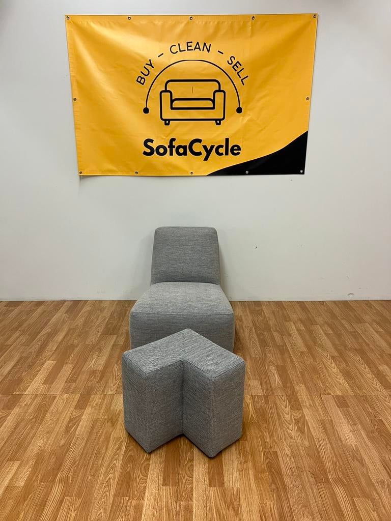 KOOZO ROBIN JUNIOR FAUTEUIL MET POEF / SofaCycle / LEVERING, Ophalen of Verzenden, Zo goed als nieuw