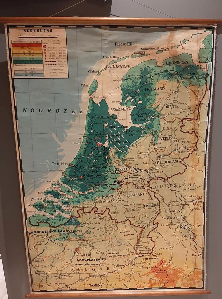 Carte ancienne scolaire des Pays-Bas, Antiquités & Art, Antiquités | Cartes scolaires, Enlèvement ou Envoi