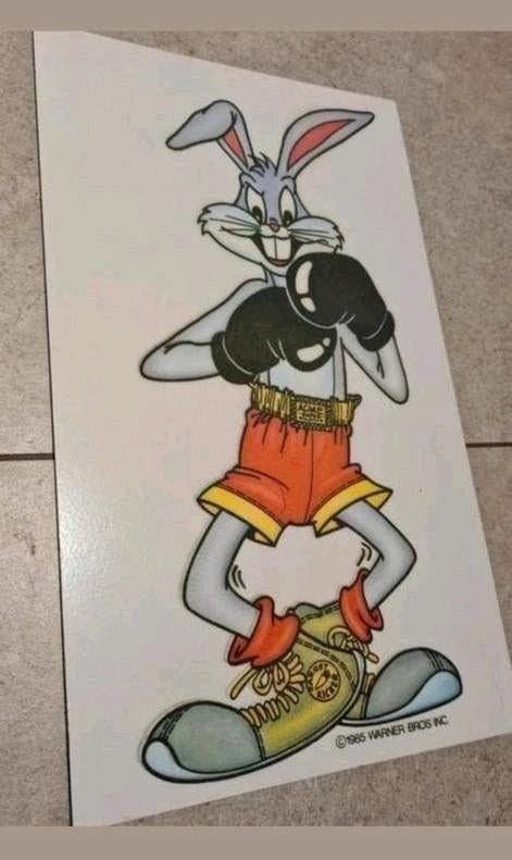 Plaque métallique Bugs Bunny 1985, Collections, Enlèvement ou Envoi