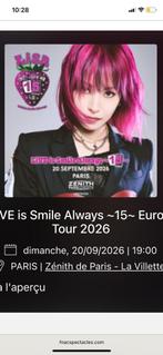 2 tickets pour le Concert de lisa au zénith de paris, Deux personnes