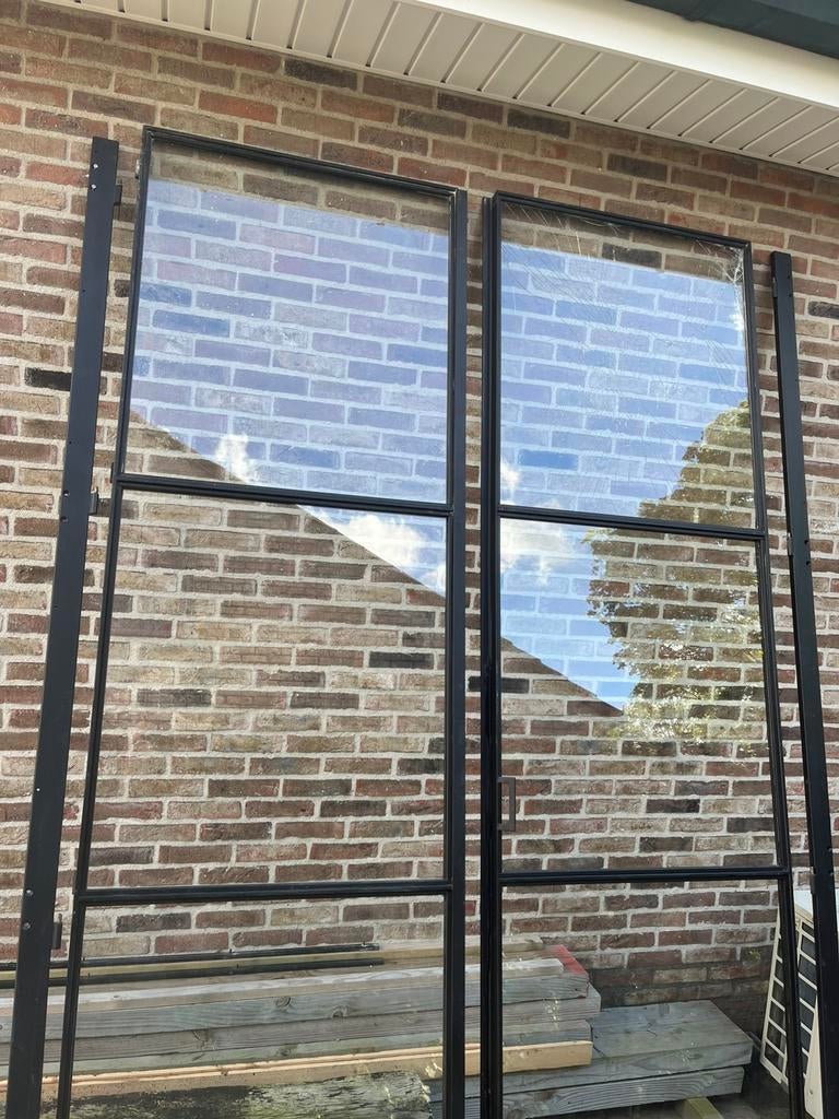 Stalen binnendeur, Doe-het-zelf en Bouw, Deuren en Vliegenramen, Ophalen, Gebruikt, Binnendeur, Glas