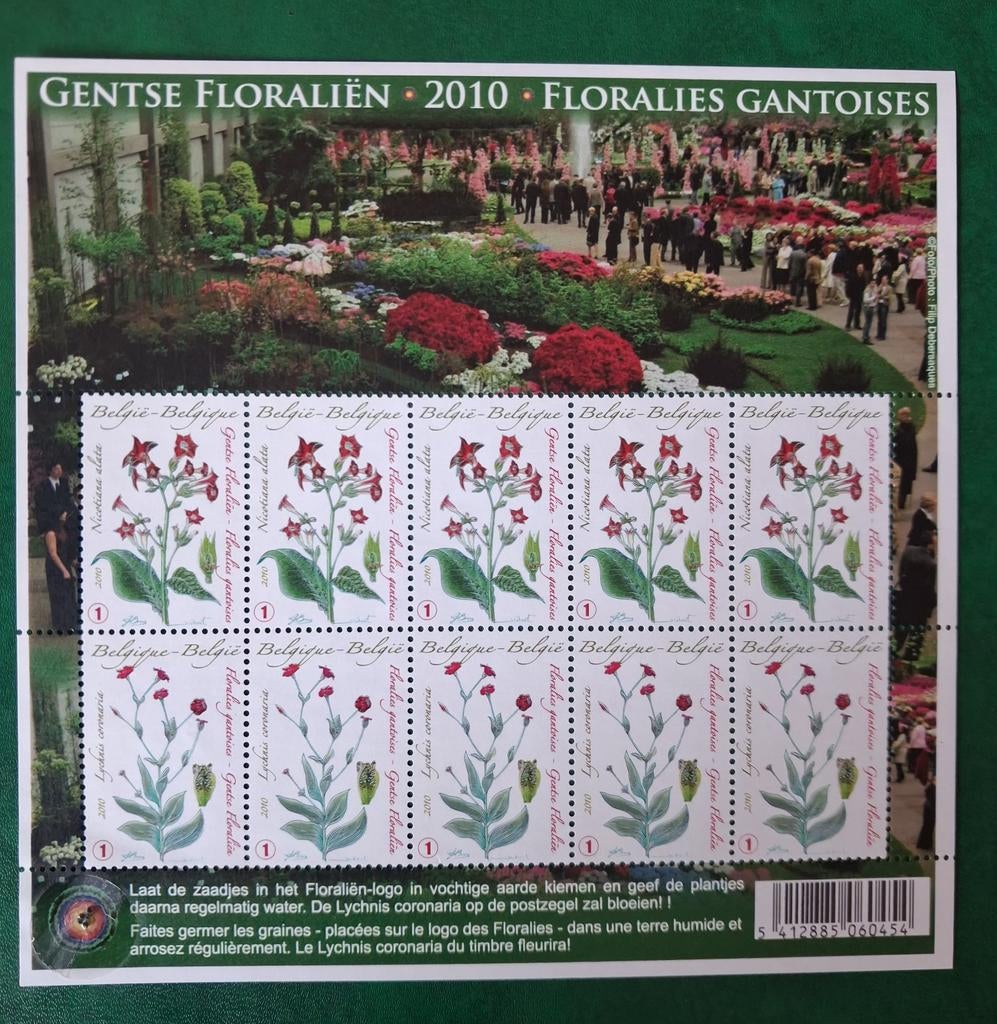 België OBP F4000-4001 postfris jaar 2010, Postzegels en Munten, Ophalen of Verzenden, Postfris