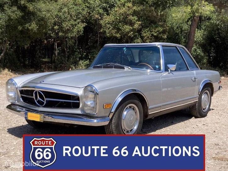 Mercedes-Benz 280 SL | 1969 | Route 66 Auctions, Auto's, Oldtimers, Bedrijf, Mercedes-Benz, Benzine, Overige carrosserie, Handgeschakeld