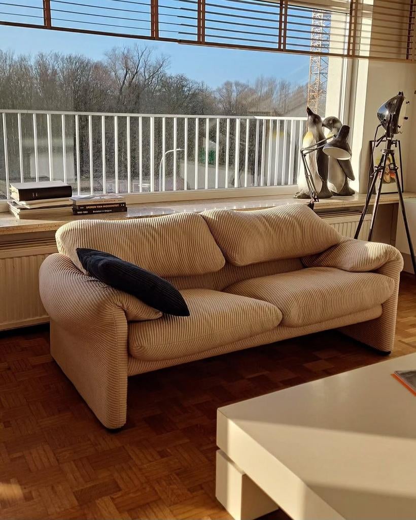 Vintage Maralunga zetel Vico Magistretti Cassina, Ophalen of Verzenden