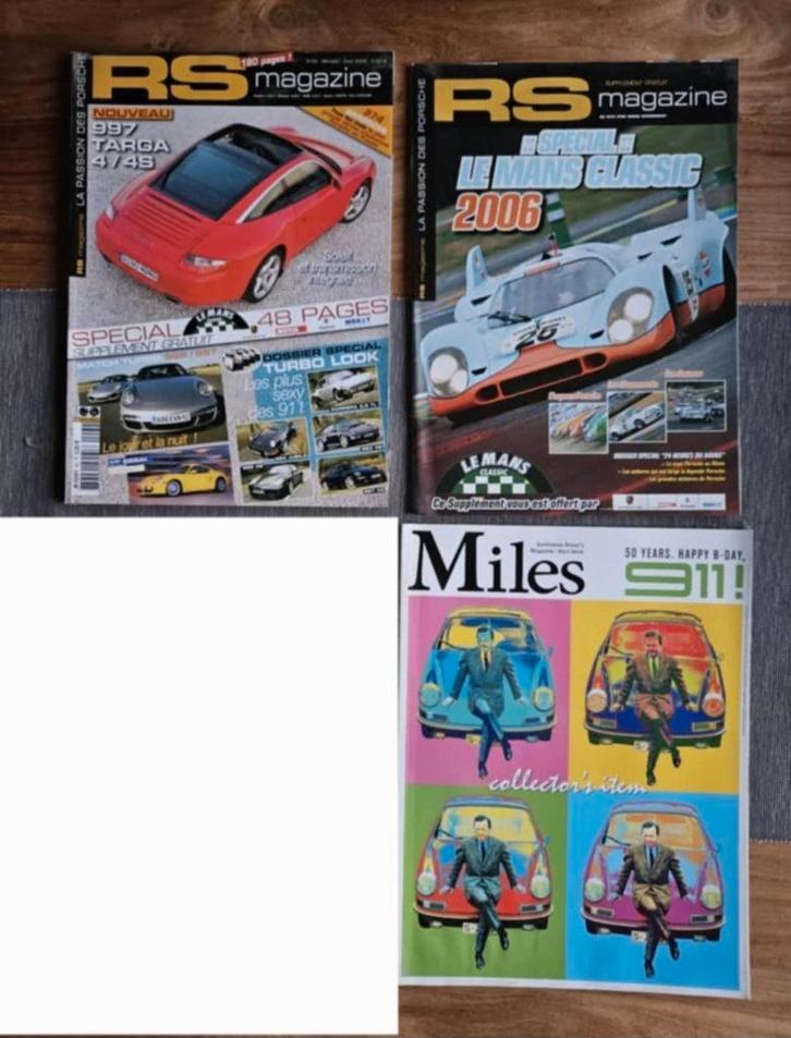 Lot 3 revues RS magazine PORSCHE Miles, Livres, Autos | Brochures & Magazines, Utilisé, Porsche, Enlèvement ou Envoi