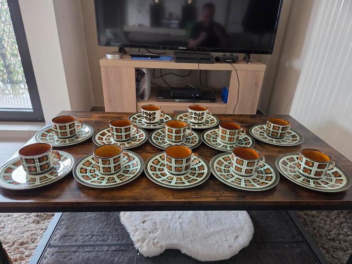 Prachtig Vintage koffieset van Boch, Antiek en Kunst, Antiek | Servies compleet, Ophalen