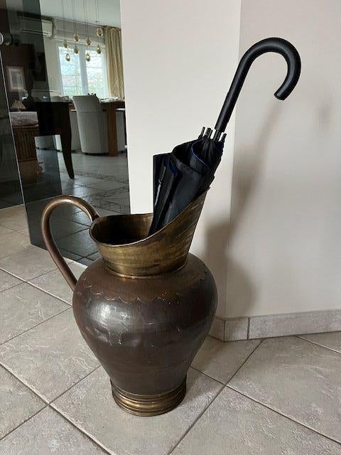 koperen vaas / paraplubak, Antiek en Kunst, Curiosa en Brocante, Ophalen