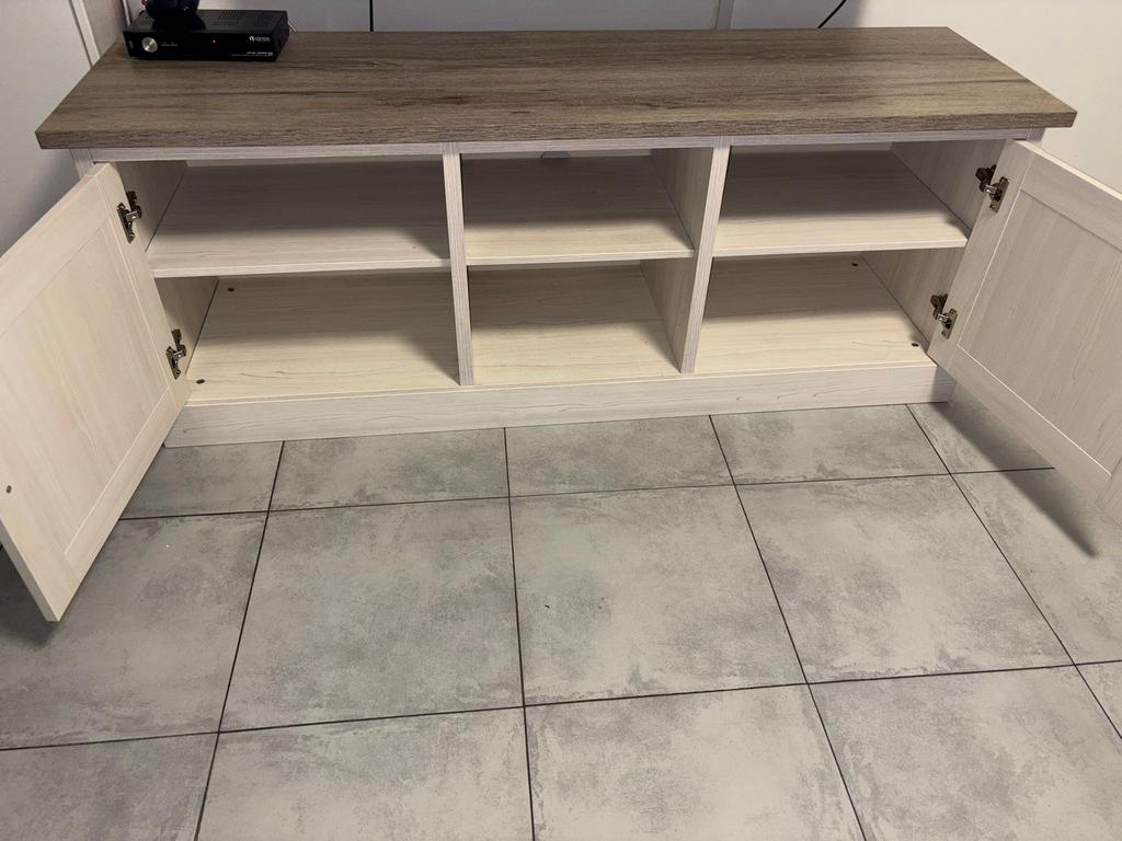 Complete meubelset: eettafel + salontafel + tv-meubel, Huis en Inrichting, Kasten | Schoenenkasten, Zo goed als nieuw, Ophalen