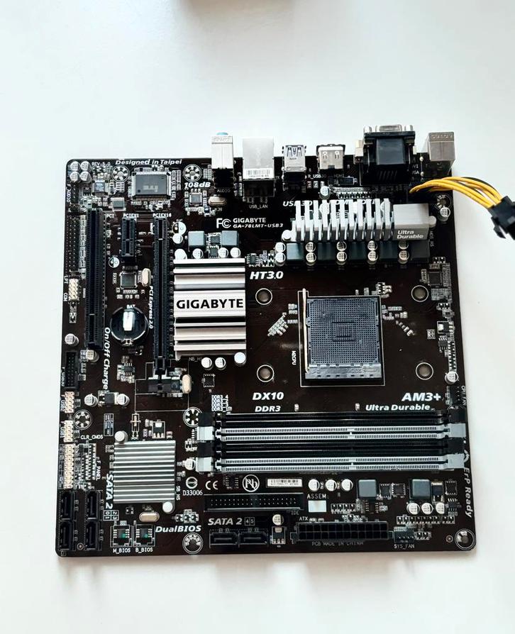 Gigabyte GA-78LMT-USB3 AM3+ Moederbord DDR3 – Werkend, Informatique & Logiciels, Cartes mères, Neuf, AMD, DDR3, Enlèvement