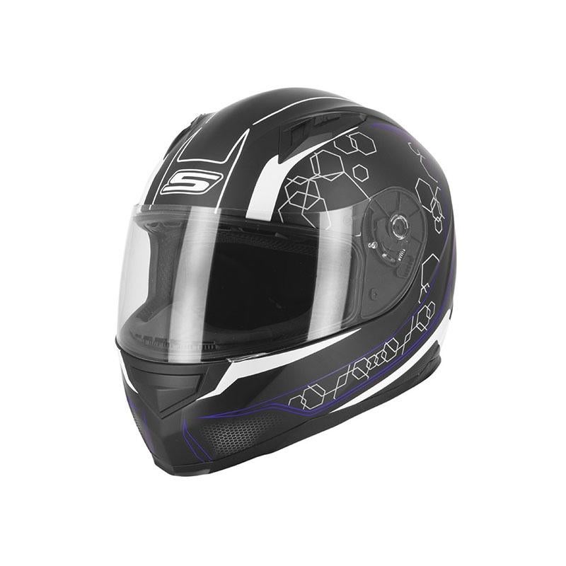 S-Line HELM — Integral S448 zwartblauwe afbeelding, Motoren, Kleding | Motorhelmen, Dames, Heren, Kinderen, Integraalhelm, M, Nieuw met kaartje
