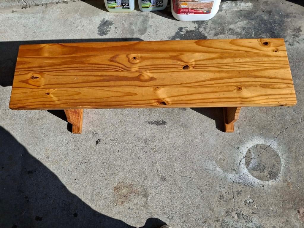 beau banc en pin +- 1metre etat nikel !, Maison & Meubles, Tabourets, Enlèvement, Comme neuf, Bois