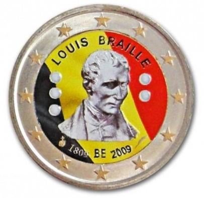 2 euro België 2009 Braille gekleurd, Ophalen of Verzenden, België, 2 euro
