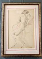 Houtskool tekening - Naakt - Raphaël De Buck, Antiek en Kunst, Ophalen of Verzenden