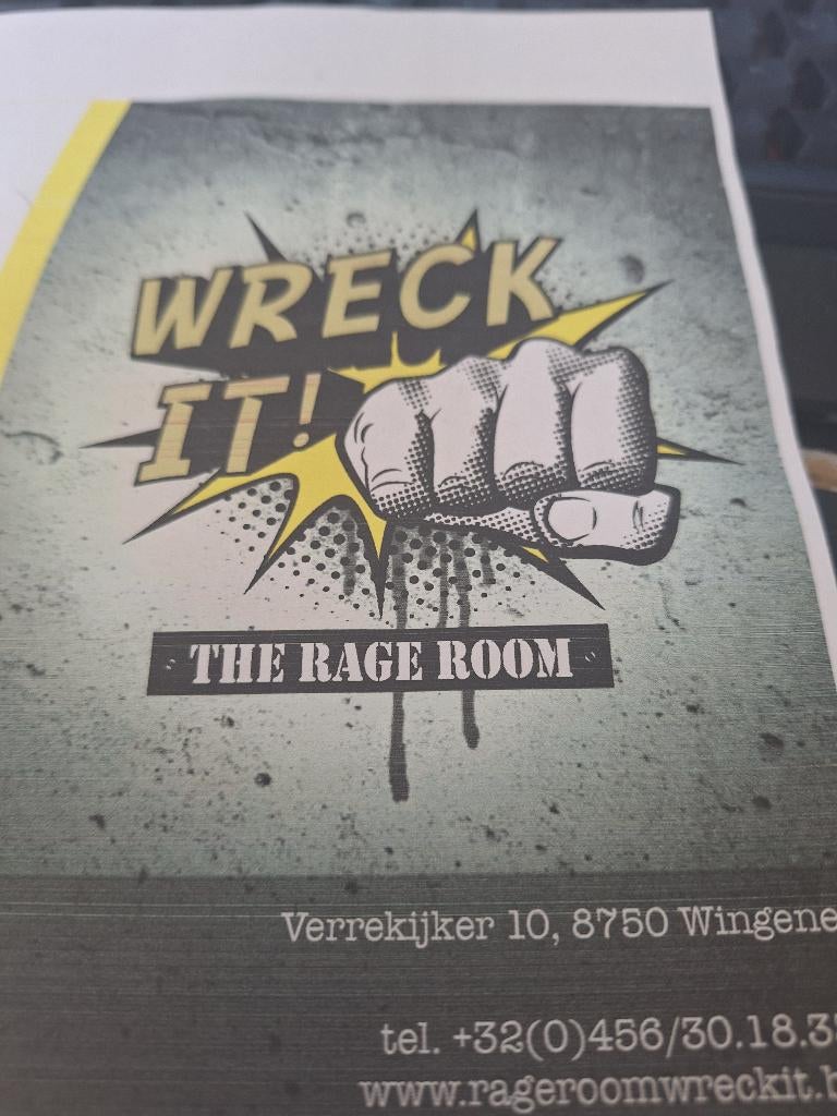 Waardebon The Rage Room, Tickets en Kaartjes, Drie personen of meer, Overige soorten, Overige typen