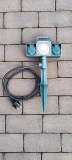 TUINSTOPCONTACT DUBBEL MET SCHAKELKLOK, Tuin en Terras, Ophalen, Gebruikt, Vijververlichting