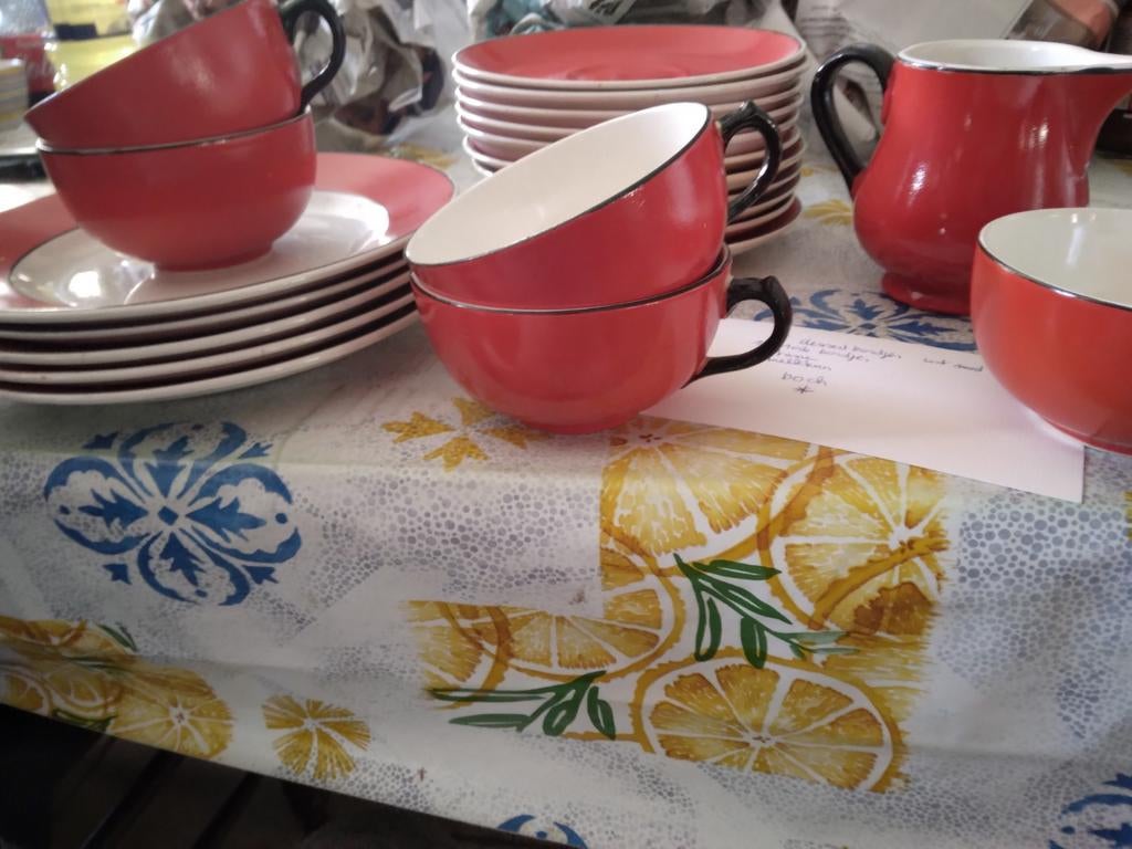 Deel serviesje boch, Ophalen