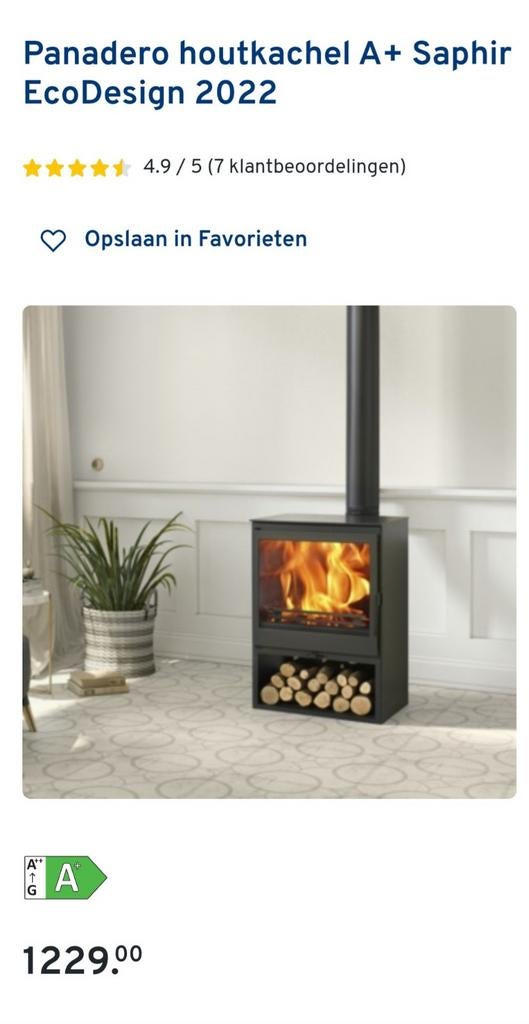 Poêle à bois Ecodesign, Maison & Meubles, Cheminées, Enlèvement, Comme neuf, Cheminée sur pied, Cheminée au bois