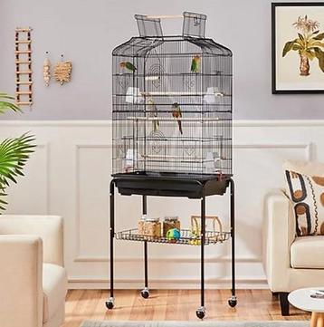 NEW - Lisa Birdcage sur support noir, Animaux & Accessoires, Enlèvement, Neuf, Cage à oiseaux