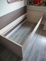 éénpersoonsbed, Huis en Inrichting, Slaapkamer | Bedden, Ophalen, Beige, 190 cm of minder, Zo goed als nieuw