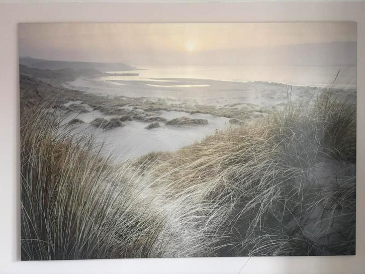 IKEA BJÖRKSTA foto, 200x140 cm, kust in de dageraad, Huis en Inrichting, Woonaccessoires | Schilderijen, Tekeningen en Foto's